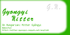 gyongyi mitter business card